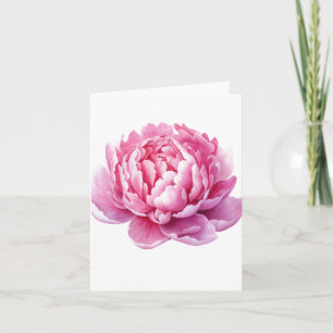 Hand Drawn Pink Peony (Blank) Card