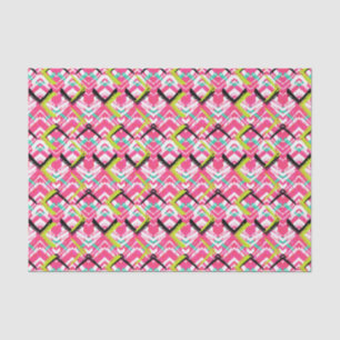 Hand Drawn Pink Zig Zag Pattern Tissue Paper