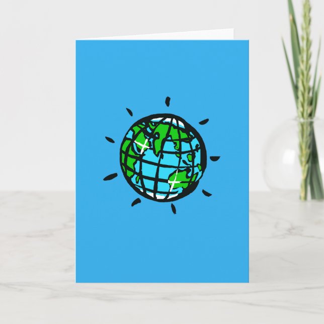 Hand drawn - Planet EARTH -Conservation  - Nature Card (Front)