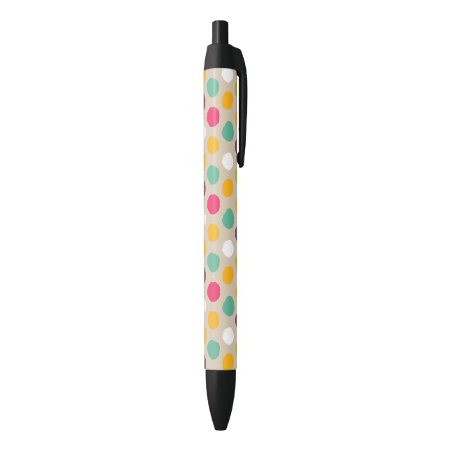 Hand-drawn polka dot pattern black ink pen (Bottom (Vertical))