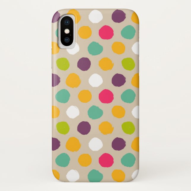 Hand-drawn polka dot pattern Case-Mate iPhone case (Back)
