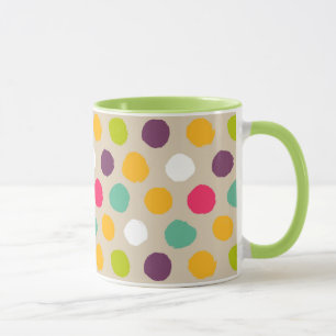 Hand-drawn polka dot pattern mug