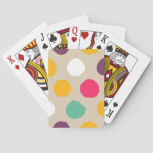 Hand-drawn polka dot pattern playing cards