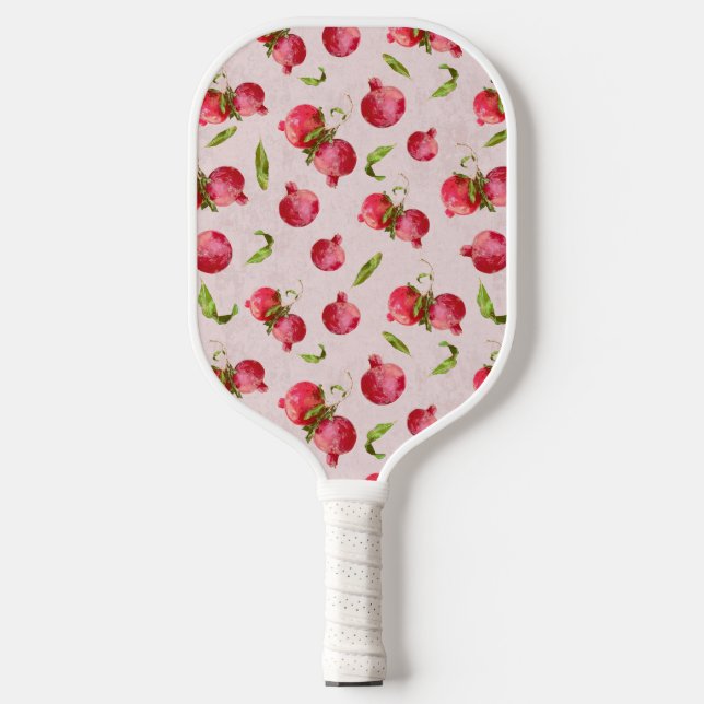 Hand Drawn Pomegranate Botanical Illustration Pickleball Paddle (Front)