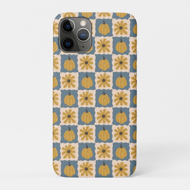 Hand Drawn Pumpkin Check Print  Case-Mate iPhone Case (Back)