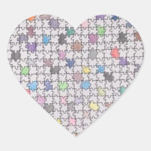 Hand drawn puzzle piece sticker