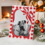 Hand Drawn Red & Pink Family Photo Christmas Card<br><div class="desc">Celebrate Christmas in style and share the love with your friends and family with our whimsical & fun playful red and pink Christmas holiday family photo card.</div>