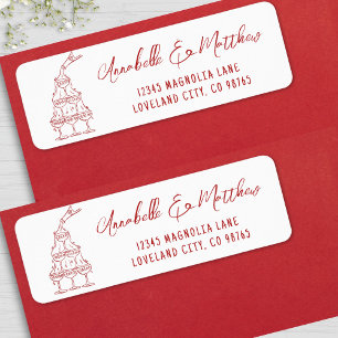 Hand Drawn Red Wedding Return Address