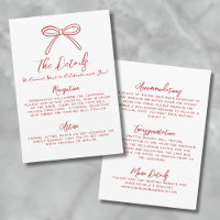 Hand Drawn Red Whimsical Wedding Details