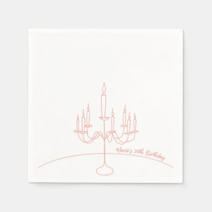 Hand Drawn Rococo Soft Renaissance Birthday Party Napkin