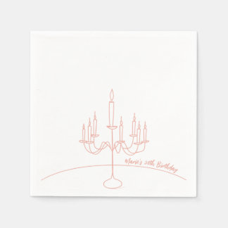Hand Drawn Rococo Soft Renaissance Birthday Party Napkin