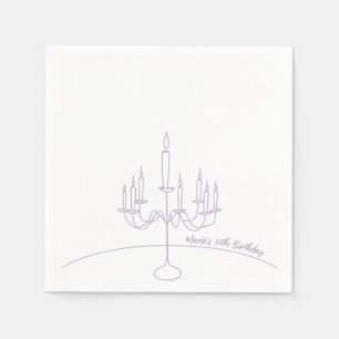 Hand Drawn Rococo Soft Renaissance Coquette Party Napkin