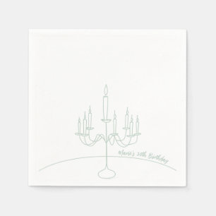 Hand Drawn Rococo Soft Renaissance Coquette Party Napkin