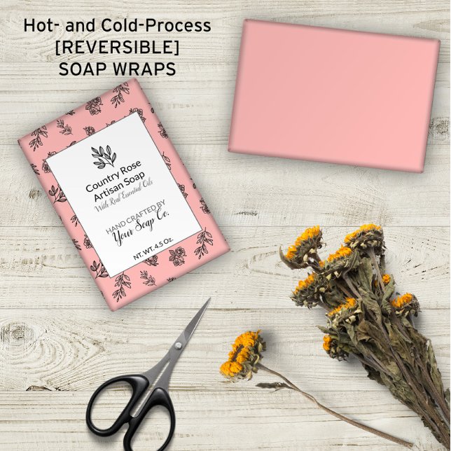 🌹🌿 Hand-Drawn Roses & Leaves Blush Soap Wraps (🌹🌿 Hand-Drawn Roses & Leaves Blush Soap Wraps
)