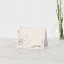 Hand-Drawn Rustic Wildflower Personalised Cream