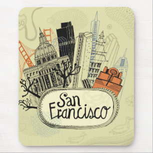 Hand Drawn San Francisco Mouse Pad