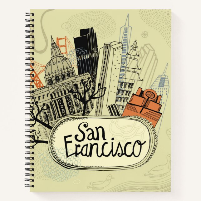 Hand Drawn San Francisco Notebook (Front)