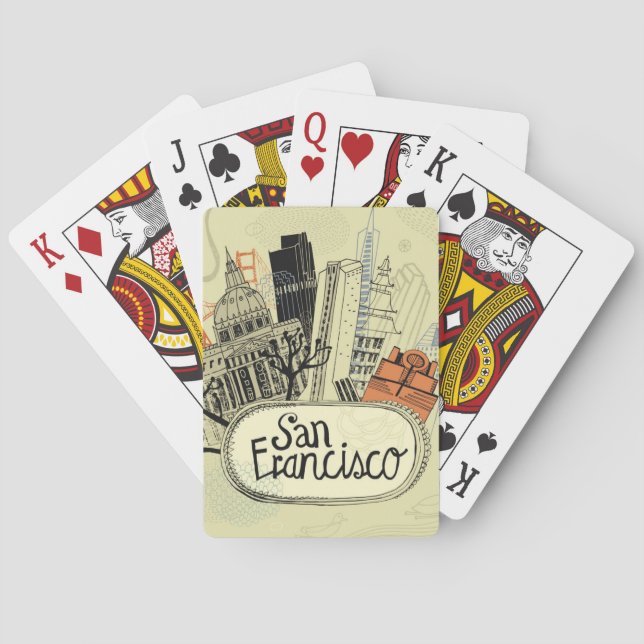 Hand Drawn San Francisco Playing Cards (Back)