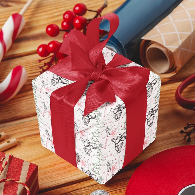Hand Drawn Santa Claus Christmas  Wrapping Paper (Creator Uploaded)