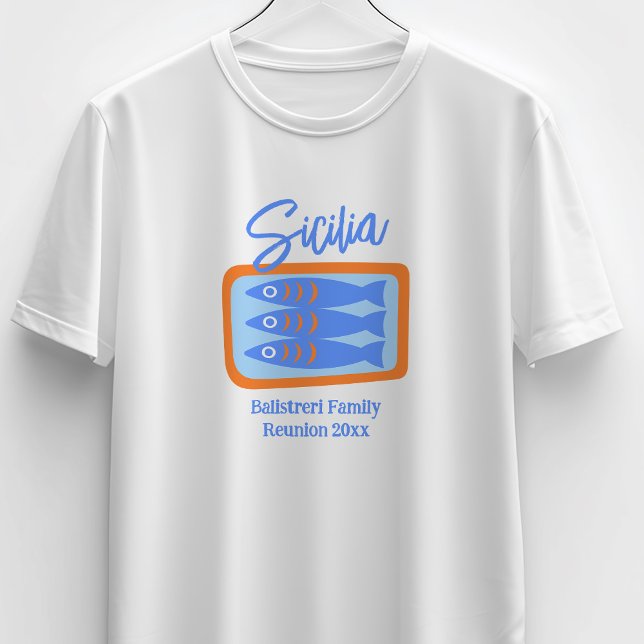 Hand-drawn Sardines Sicily / Italy Family Reunion T-Shirt (Creator Uploaded)