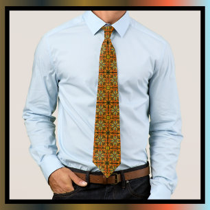 Hand Drawn Scandi Floral Pattern Tie