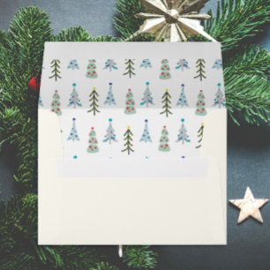 Hand drawn Scandinavian Christmas trees  Envelope