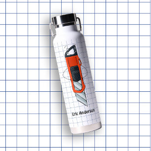 Hand Drawn School Supplies Cutter Water Bottle