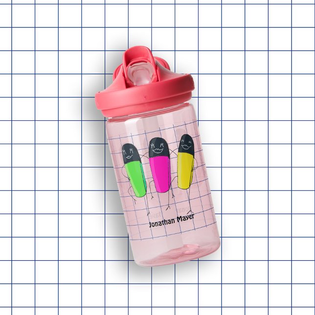 Hand Drawn School Supplies Highlighter Water Bottle (Hand Drawn School Supplies Highlighter Water Bottle
)
