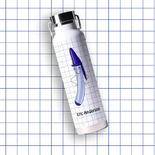 Hand Drawn School Supplies Pen Water Bottle
