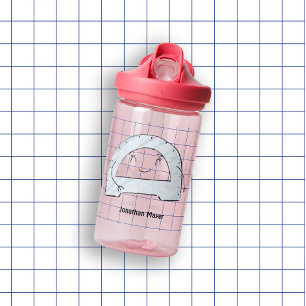 Hand Drawn School Supplies Protractor Water Bottle