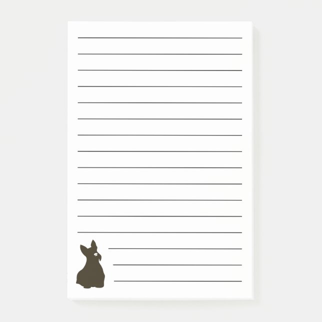 Hand Drawn Scottie Dog Post-it® Notes (Front)