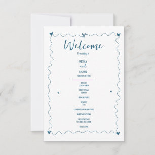 Hand drawn Scribble illustrations Wedding Program