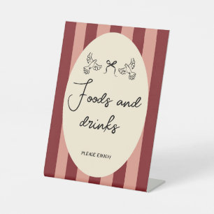 Hand Drawn Scribble Wedding Food & drinks  sign