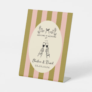 Hand Drawn Scribble Wedding Welcome Sign