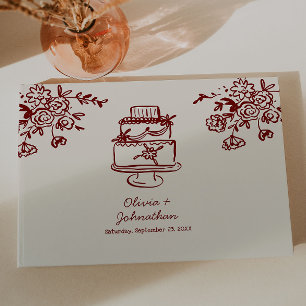 Hand Drawn Scribbles/Doodles Wedding Guest Book