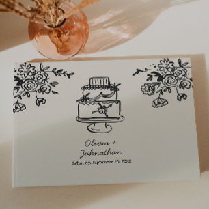 Hand Drawn Scribbles/Doodles Wedding Guest Book