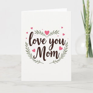 Hand Drawn Script Mum Card