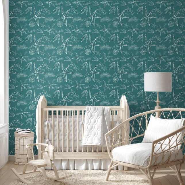 Hand Drawn Sea Life Wallpaper (Kids)