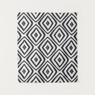 Hand drawn seamless pattern in black and white.  tapestry