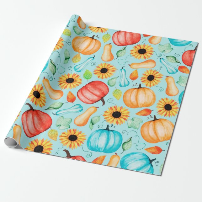 Hand drawn seamless pattern of different sizes, ty wrapping paper (Unrolled)