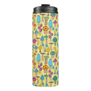 Hand drawn seamless pattern with hand drawn doodle thermal tumbler