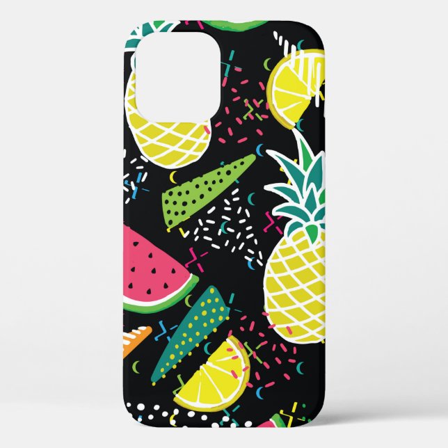 Hand drawn seamless pattern with  watermelon pinea Case-Mate iPhone case (Back)