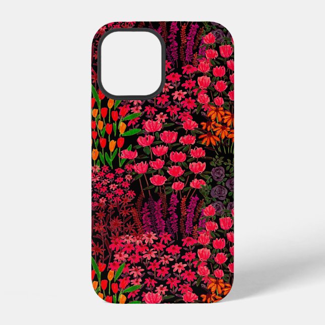 Hand drawn seamless pattern with wildflowers iPhone case (Back)