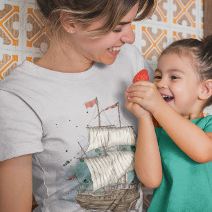 Hand Drawn Ship T-Shirt