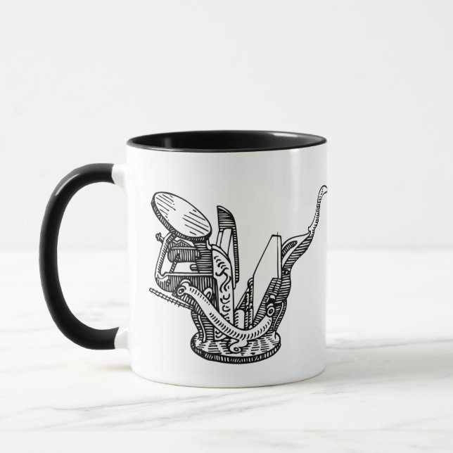 Hand-drawn Sigwalt letterpress mug (Left)