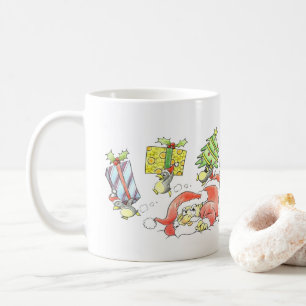 Hand-Drawn Sketch Joy to the World Grumpy Santa Coffee Mug