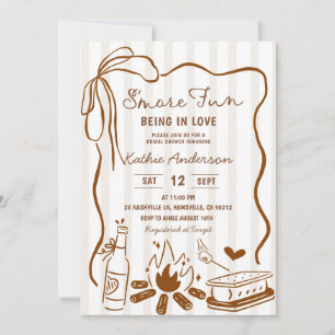 Hand Drawn Smore Bridal Shower Invitation