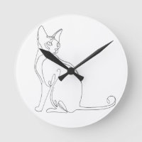 Hand Drawn Sphynx Cat Minimalist Design