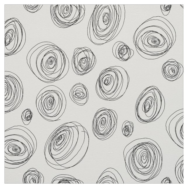 Hand Drawn Spiral Fabric (Swatch)
