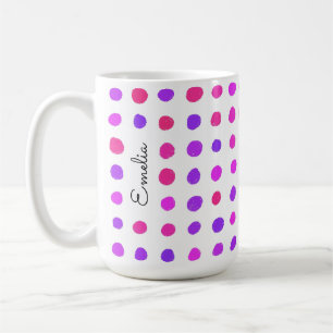 Hand Drawn Spots Personalised Mug